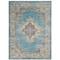 Homeroots 4 x 6 ft. Light Blue Distressed Medallion Area Rug 385332 - alternate 1